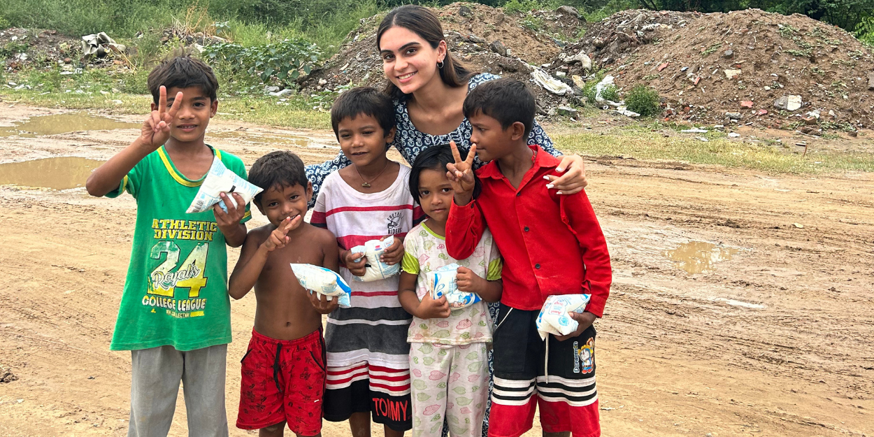 The Heart Foundation volunteers distributing milk to community members